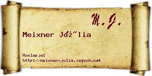Meixner Júlia névjegykártya